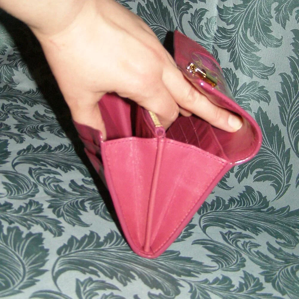 RARE Louis Vuitton LIMITED EDITION Scarf Chain Print Wallet HOT PINK
